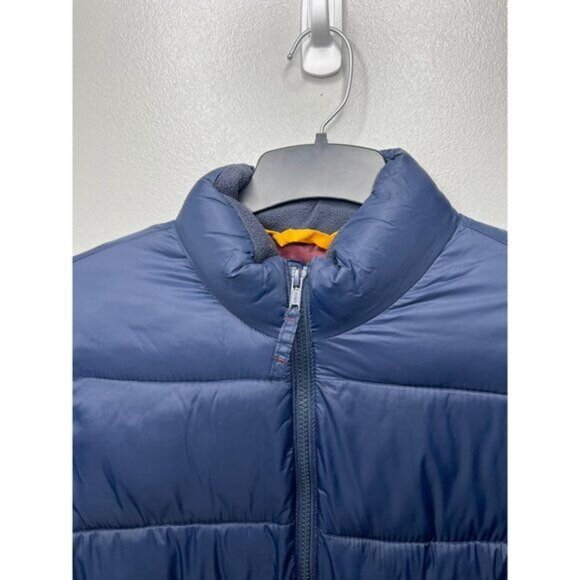 Old Navy Mens Puffer Jacket Navy Blue & Burgandy Polyester & Nylon Size Small - Picture 10 of 11